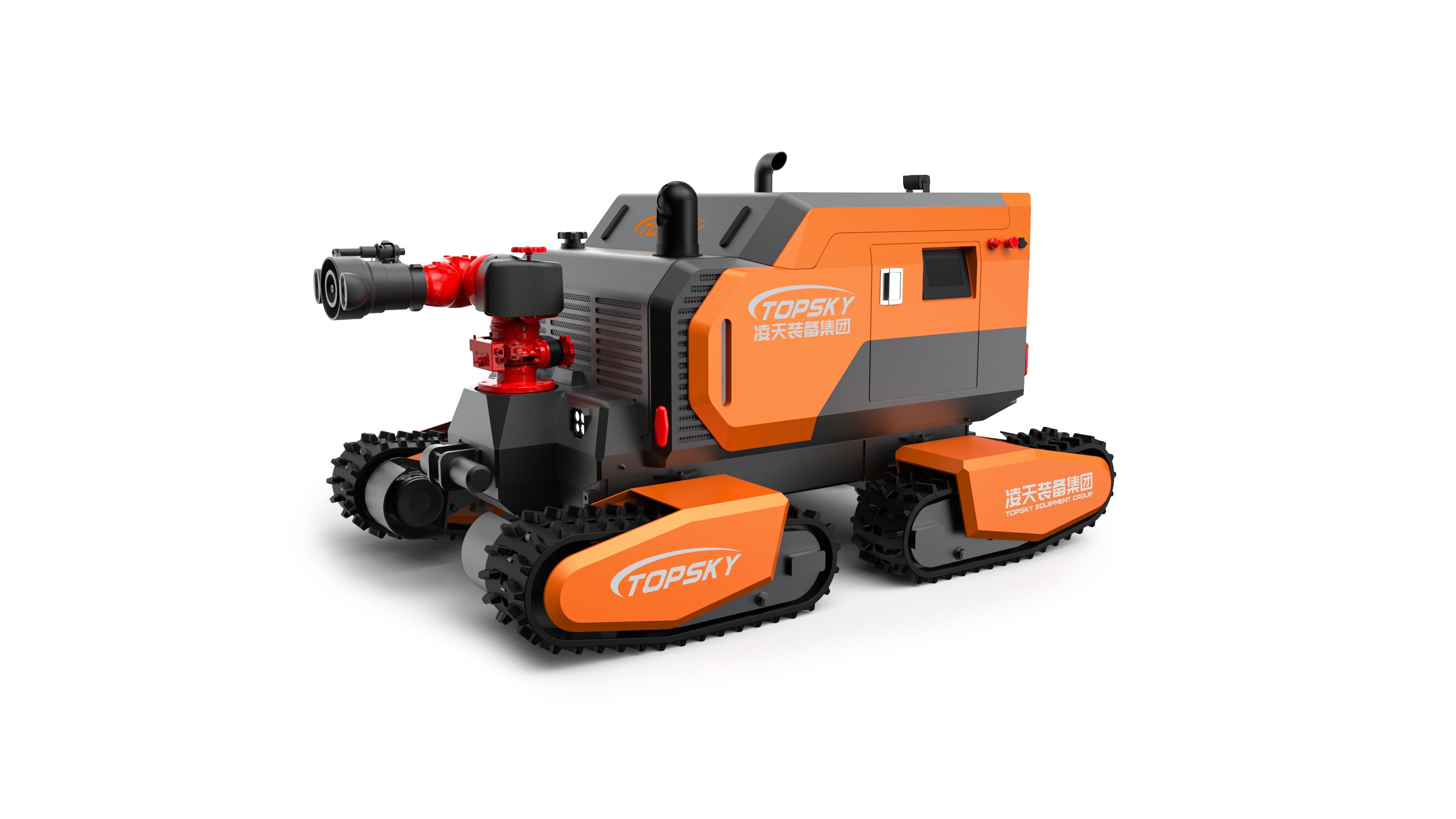 全地形消防滅火機(jī)器人 （第2代，四履帶，油動(dòng)液壓、150進(jìn)口消防水炮）